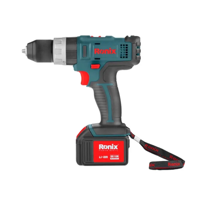 دریل پیچ‌گوشتی چکشی شارژی ۱۸ ولت رونیکس مدل Ronix 8618N