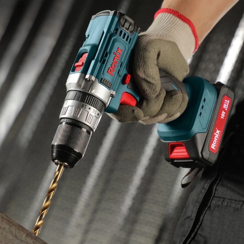 دریل شارژی Ronix 8615 با طراحی حرفه ای بدنه برای استفاده طولانی