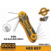 تصویر  آچار آلن شش گوش مجموعه 8 عددی اینکو مدل INGCO HHK-14081