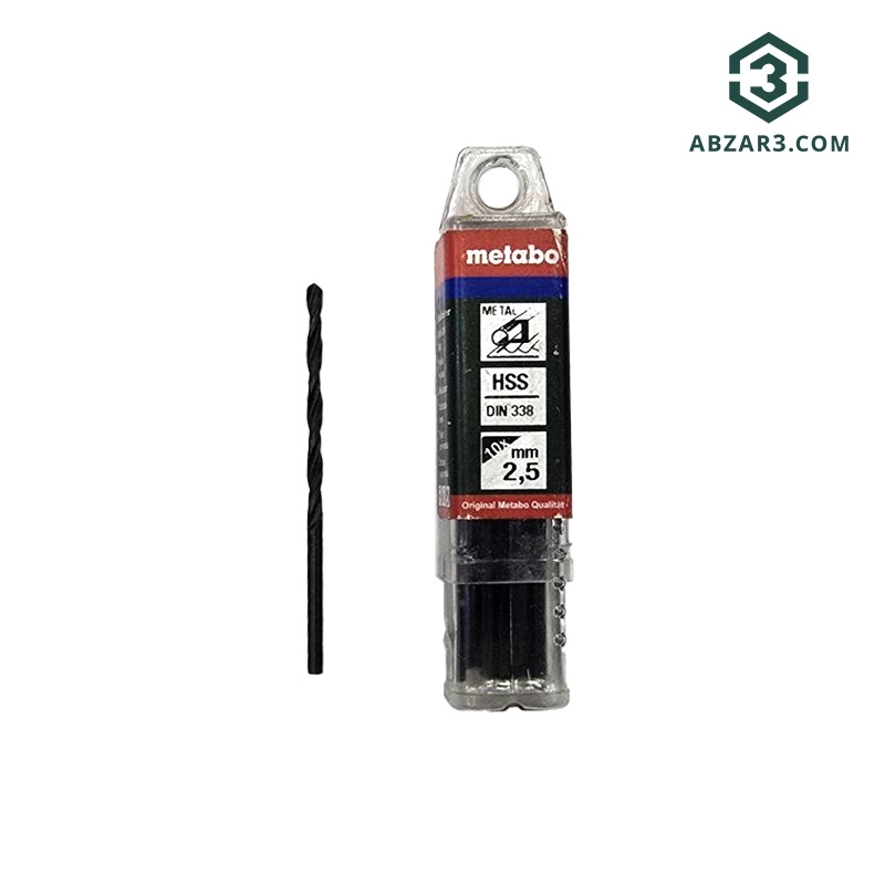 تصویر  مته تکی آهن سایز 2.5 میلی متر متابو METABO