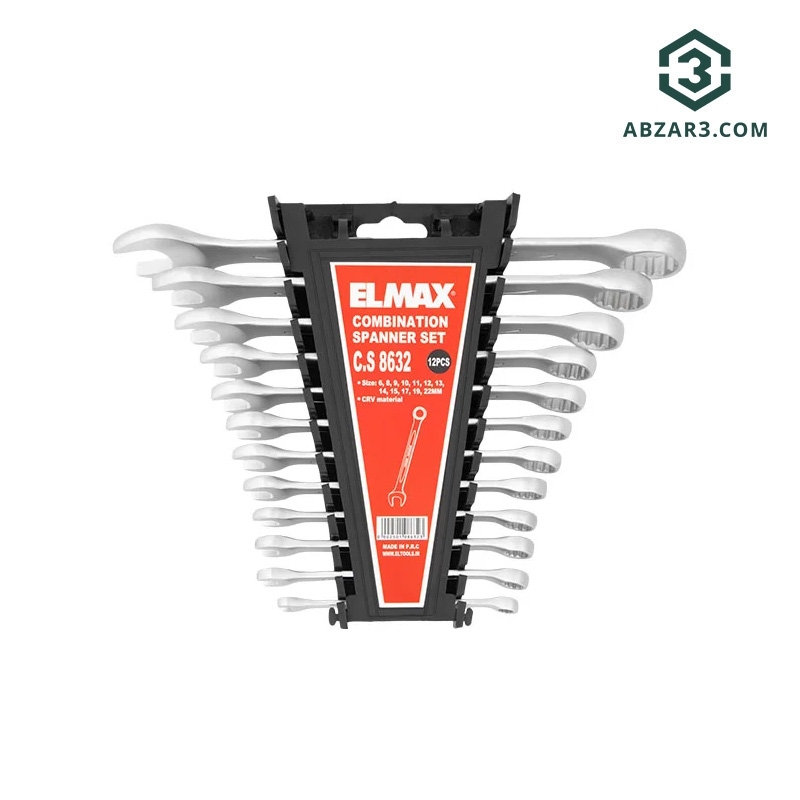 تصویر  آچار یک سر تخت و یک سر رینگی 12 عدی المکس مدل ELMAX C.S8632